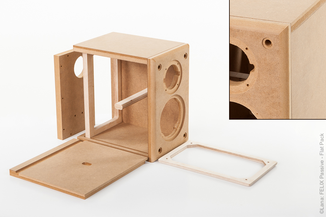 DIY Speaker Cabinet made in MDF as flat pack ready to assembling - Felix Passive